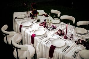 Montaje nocturno para boda premium