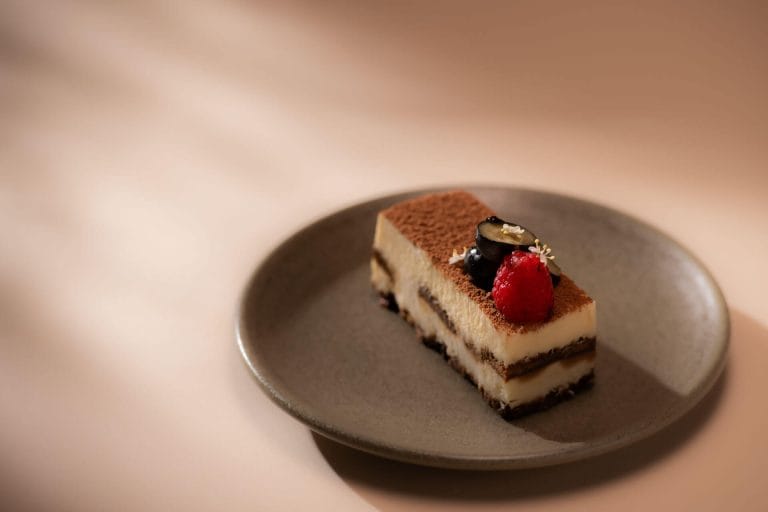 Postre elegante para banquete premium